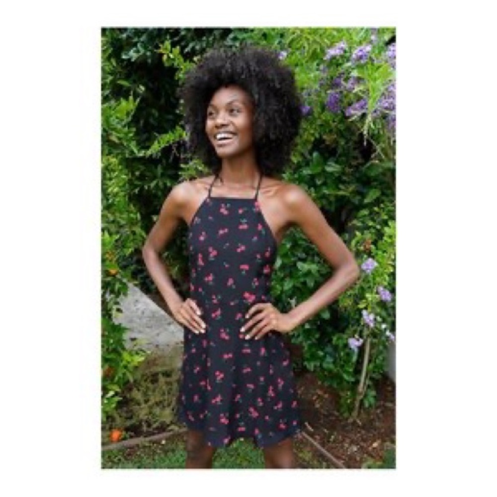 HVN Cherry Dress Halter Dress